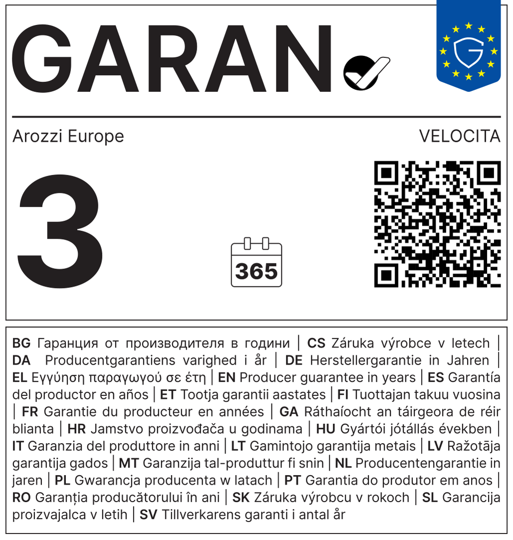 Garantie de durabilité de 3 ans